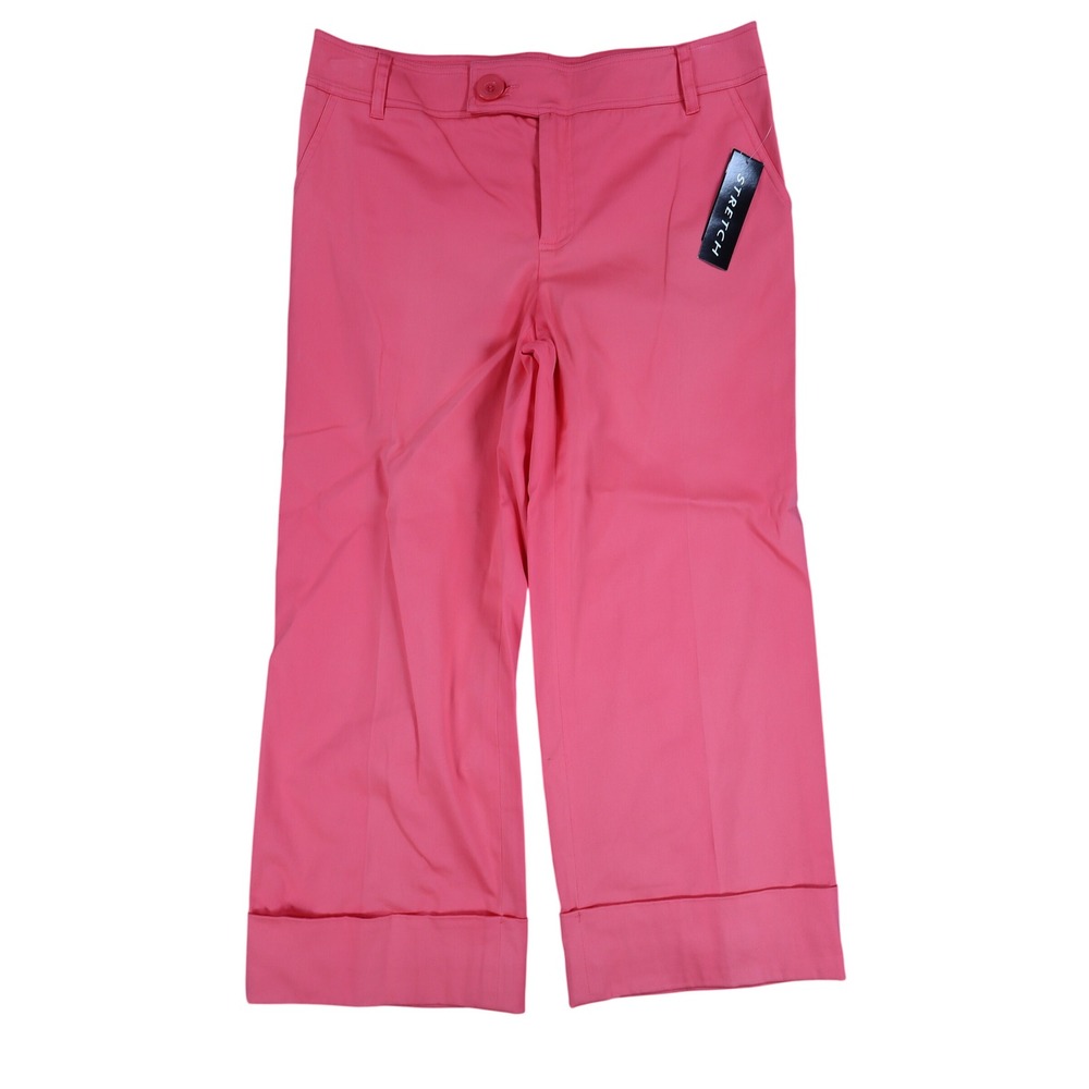 AGB Byer California Capri Pants Womens 6 Coral Cuffed Stretch NWT Deadstock